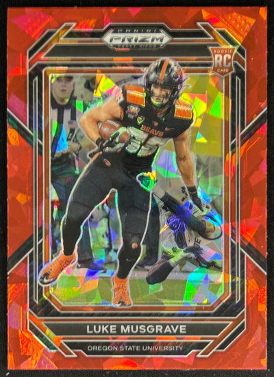 Luke Musgrave 2023 Panini Prizm Draft Picks Prizms Red Ice Packers Sports Trading Cards