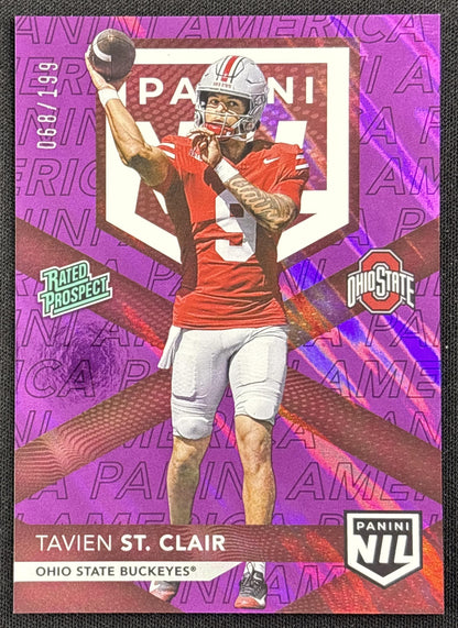 Tavien St. Claire 2026 Panini NSCC Silver Pack Purple /199