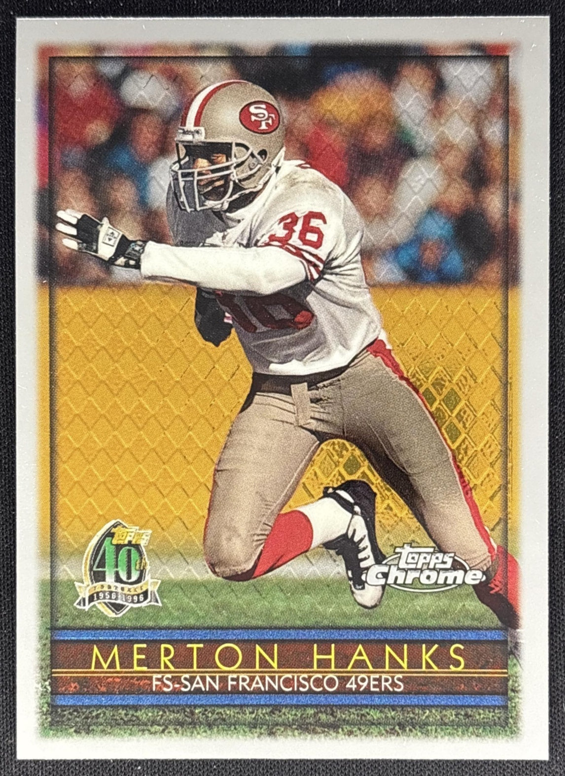 Merton Hanks 1996 Topps Chrome 49ers Sports Trading Cards