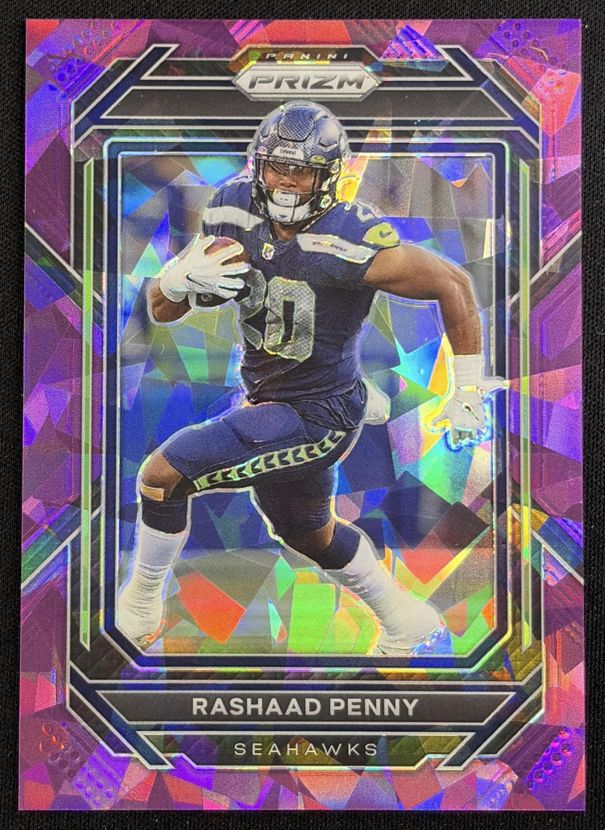 Rashaad Penny 2022 Panini Prizm Purple Ice /225 Seahawks