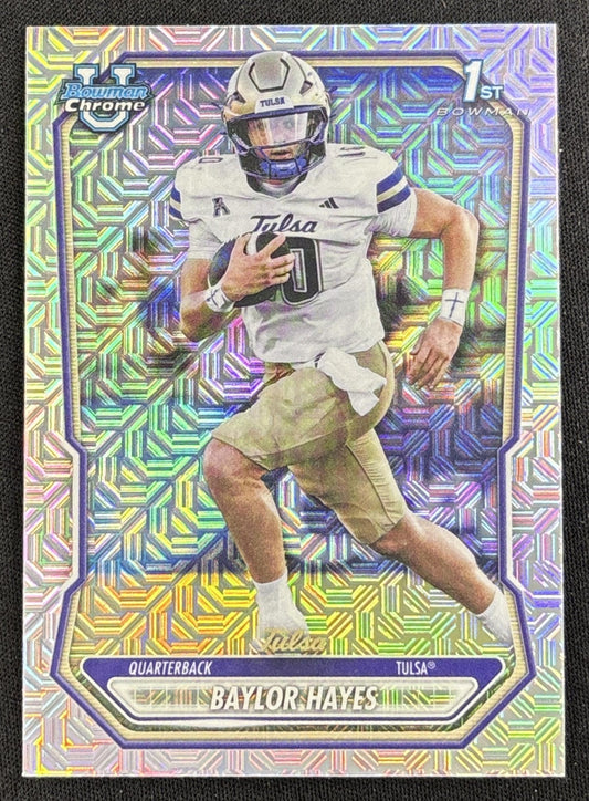 Baylor Hayes 2026 Bowman Chrome Prospects Mojo Refractor Golden Hurricanes