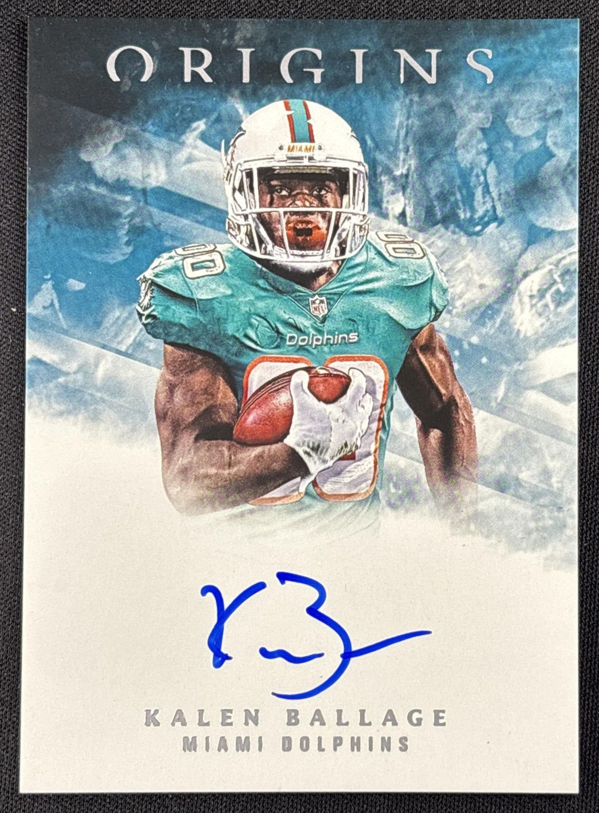 Kalen Ballage 2018 Panini Origins Rookie Auto Dolphins