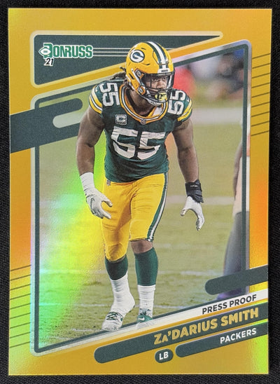 Za Darius Smith 2021 Panini Donruss Press Proof Premium Packers Sports Trading Card