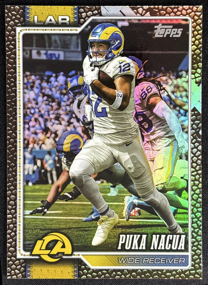 Puka Nacua 2026 Topps Football Leather Foil Rams