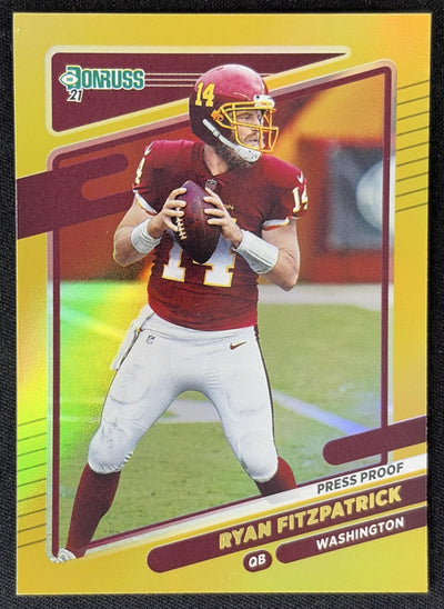Ryan Fitzpatrick 2021 Panini Donruss Press Proof Premium Commanders Sports Trading Card