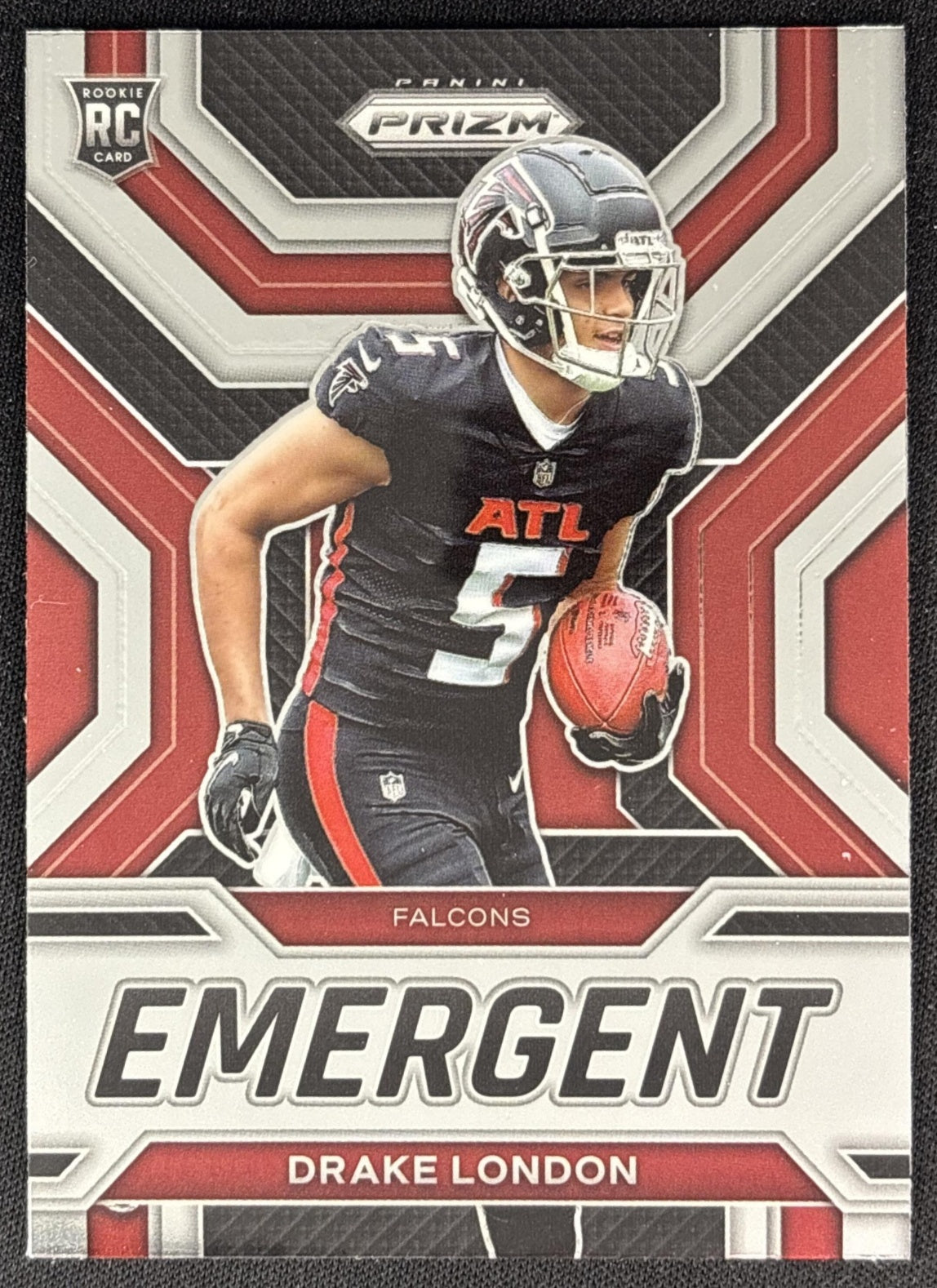 Drake London 2022 Panini Prizm Emergent Falcons front