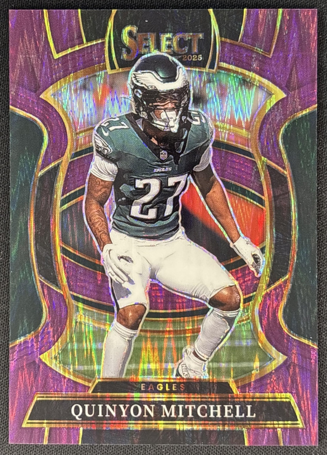 Quinyon Mitchell 2025 Panini Select Concourse Purple Prizm Shock /699 Eagles Sports Trading Cards