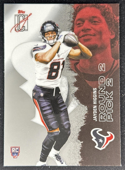 Jayden Higgins 2025 Topps Signature Class Chrome Rookie Texans Sports Trading Cards