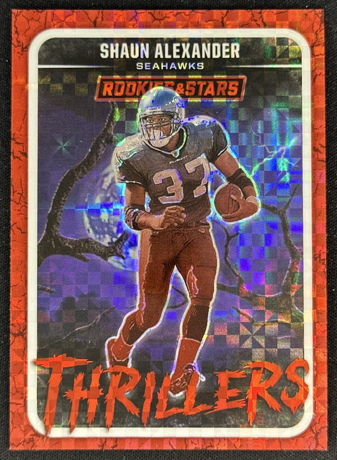 Shaun Alexander 2025 Panini Rookies & Stars Thrillers Red Plaid Seahawks front