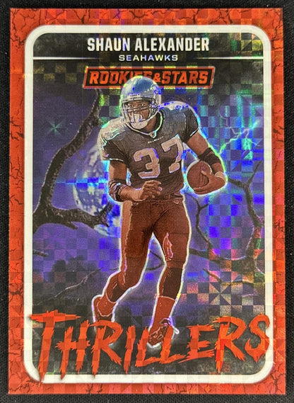 Shaun Alexander 2025 Panini Rookies & Stars Thrillers Red Plaid Seahawks front