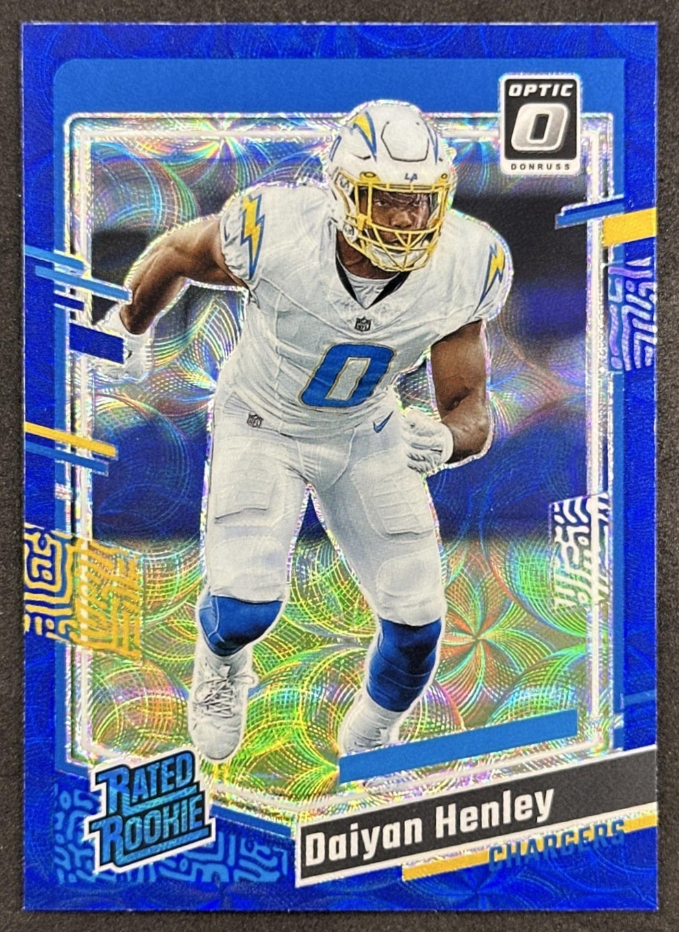Daiyan Henley 2023 Panini Donruss Optic Blue Scope Prizm Chargers