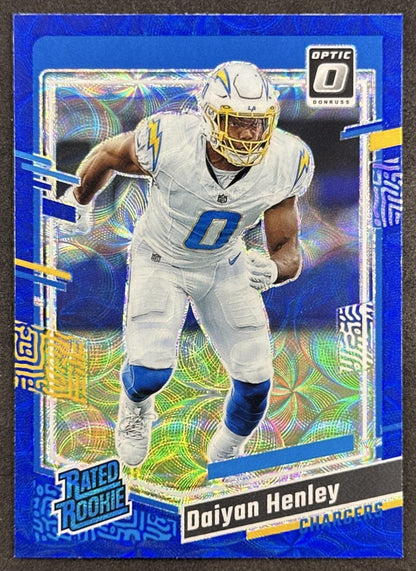 Daiyan Henley 2023 Panini Donruss Optic Blue Scope Prizm Chargers