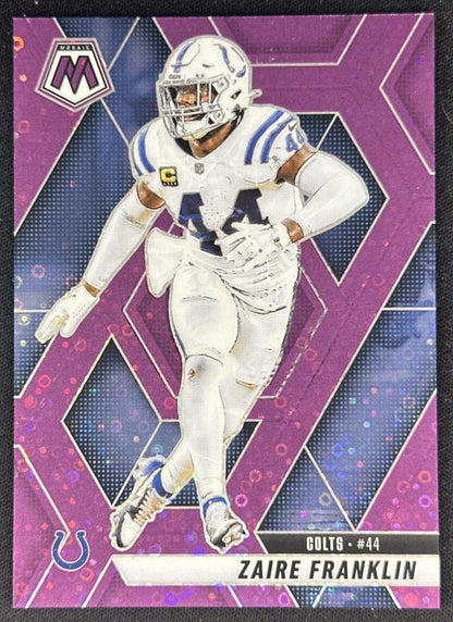 Zaire Franklin 2025 Panini Mosaic No Huddle Purple Prizm /50 Colts Default Title Sports Trading Cards