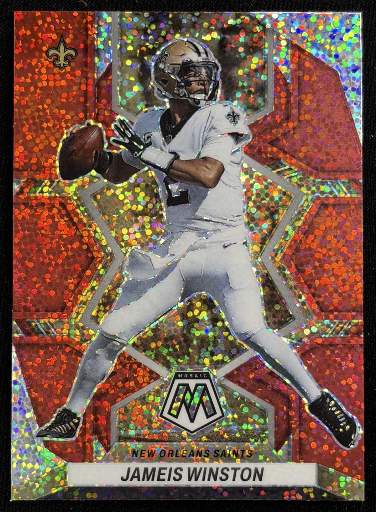 Jameis Winston 2022 Panini Mosaic Sparkle Red Saints Sports Trading Card