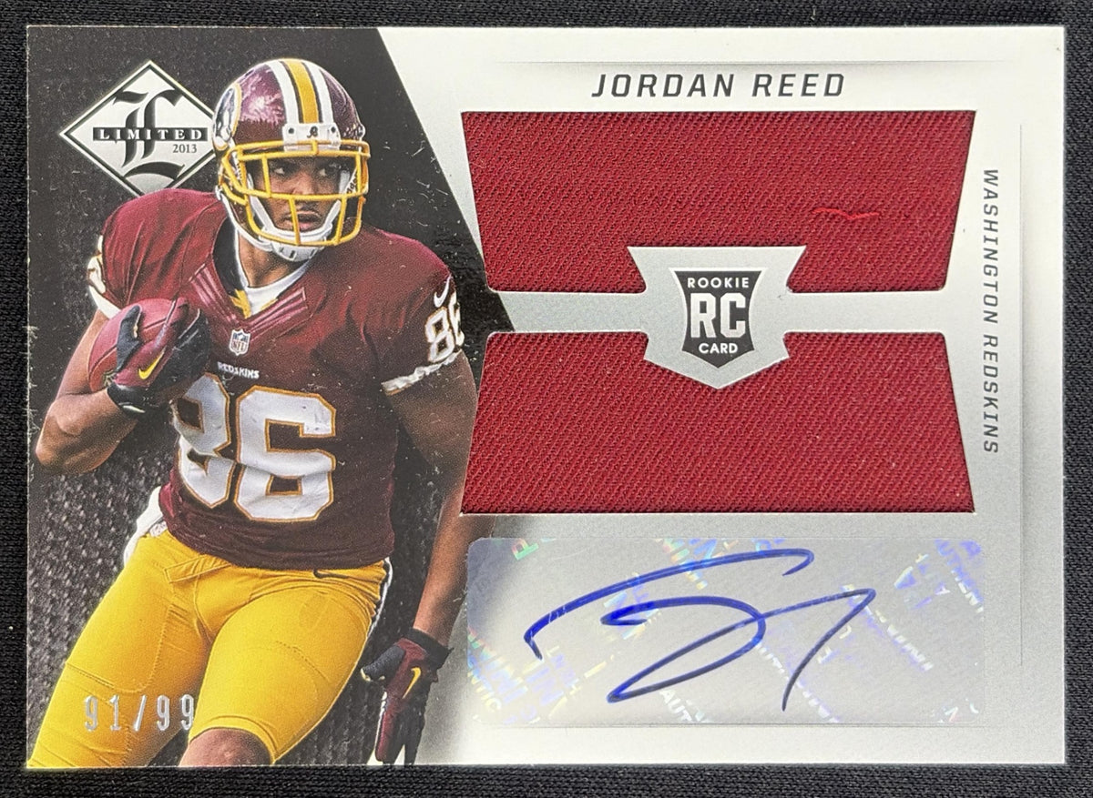Jordan Reed 2013 Panini Limited Rookie Jumbo RC Logo Signatures /99 Redskins Sports Trading Card
