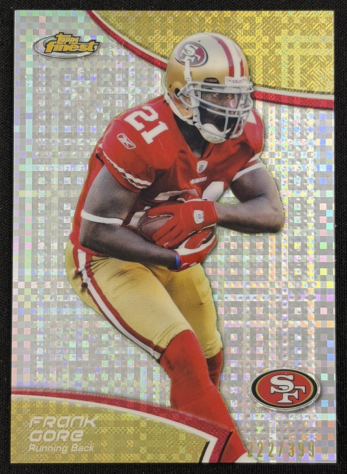 Frank Gore 2011 Topps Finest Xfractors /399 49ers - Front