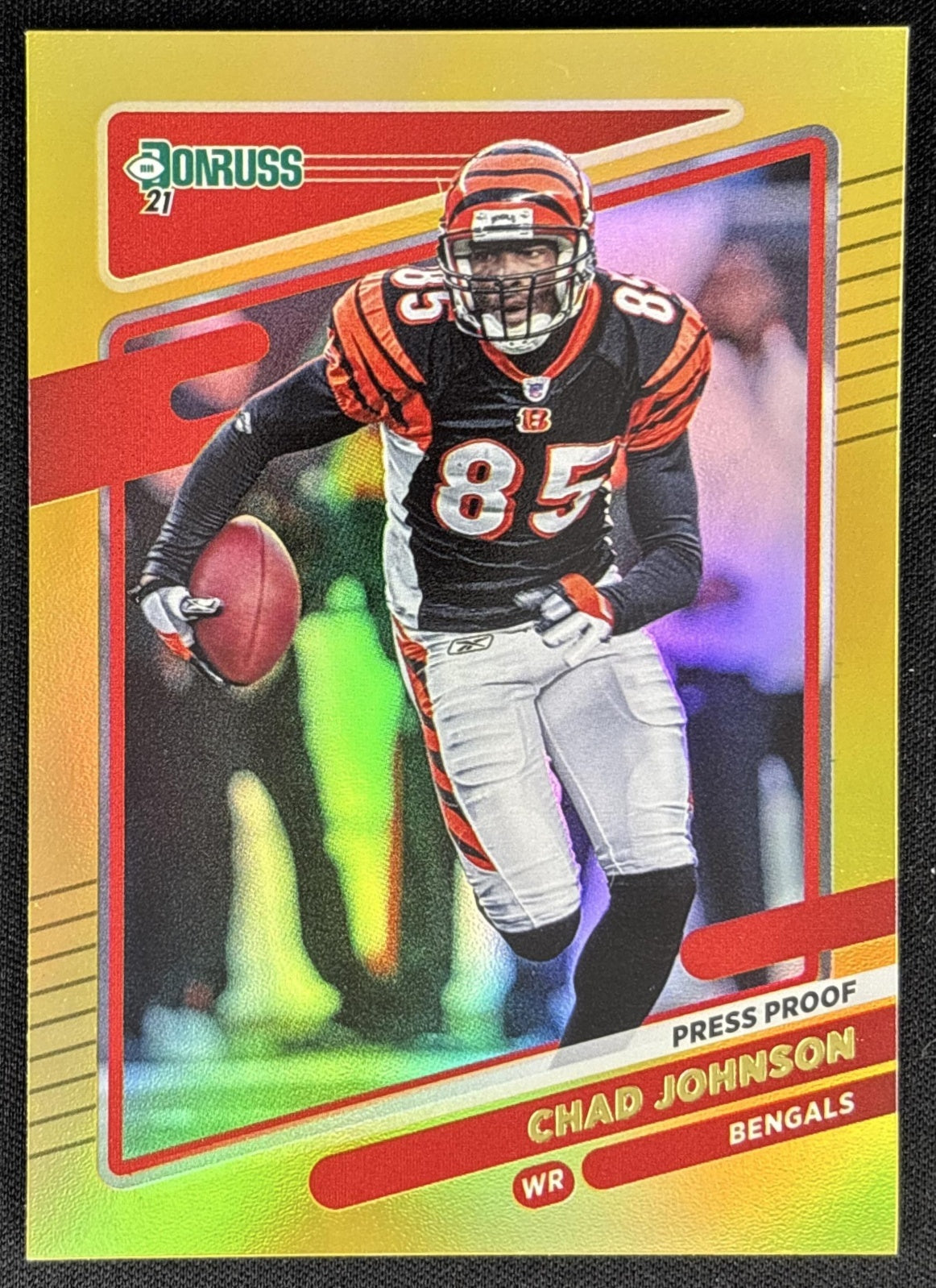 Chad Johnson 2021 Panini Donruss Press Proof Premium Bengals