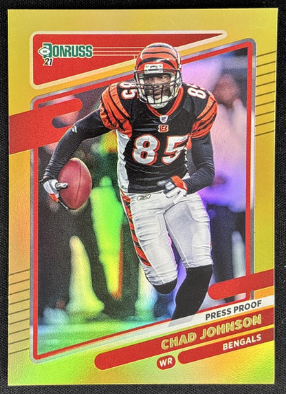 Chad Johnson 2021 Panini Donruss Press Proof Premium Bengals