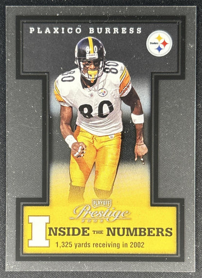 Plaxico Burress 2003 Playoff Prestige Inside the Numbers /2002 Steelers front