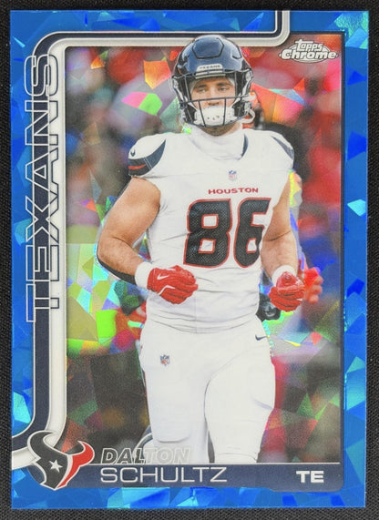 Dalton Schultz 2025 Topps Chrome Sapphire Texans