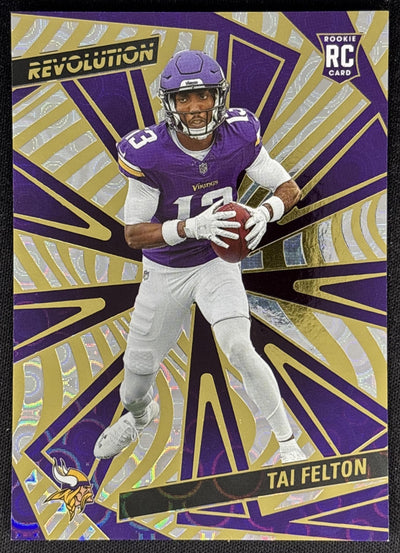 Tai Felton 2025 Panini Revolution Rookies Groove Vikings Sports Trading Cards