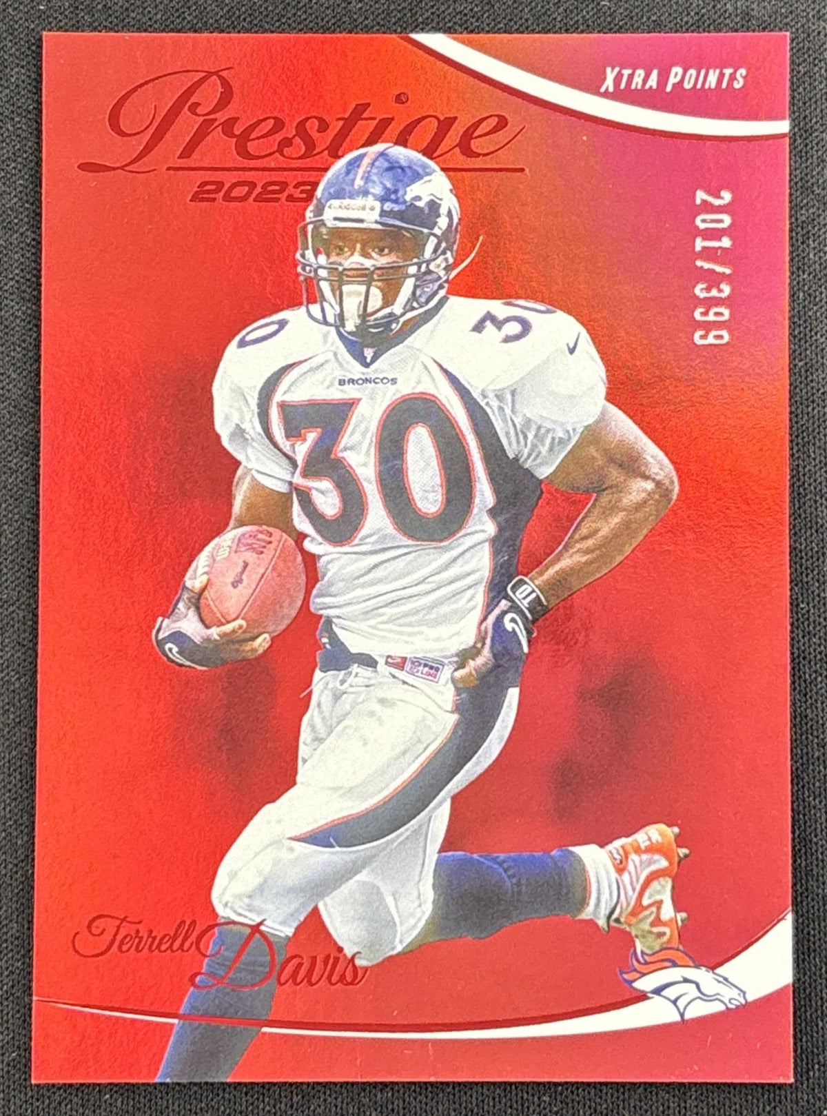 Terrell Davis 2023 Panini Prestige Xtra Points Premium Red /399 Broncos