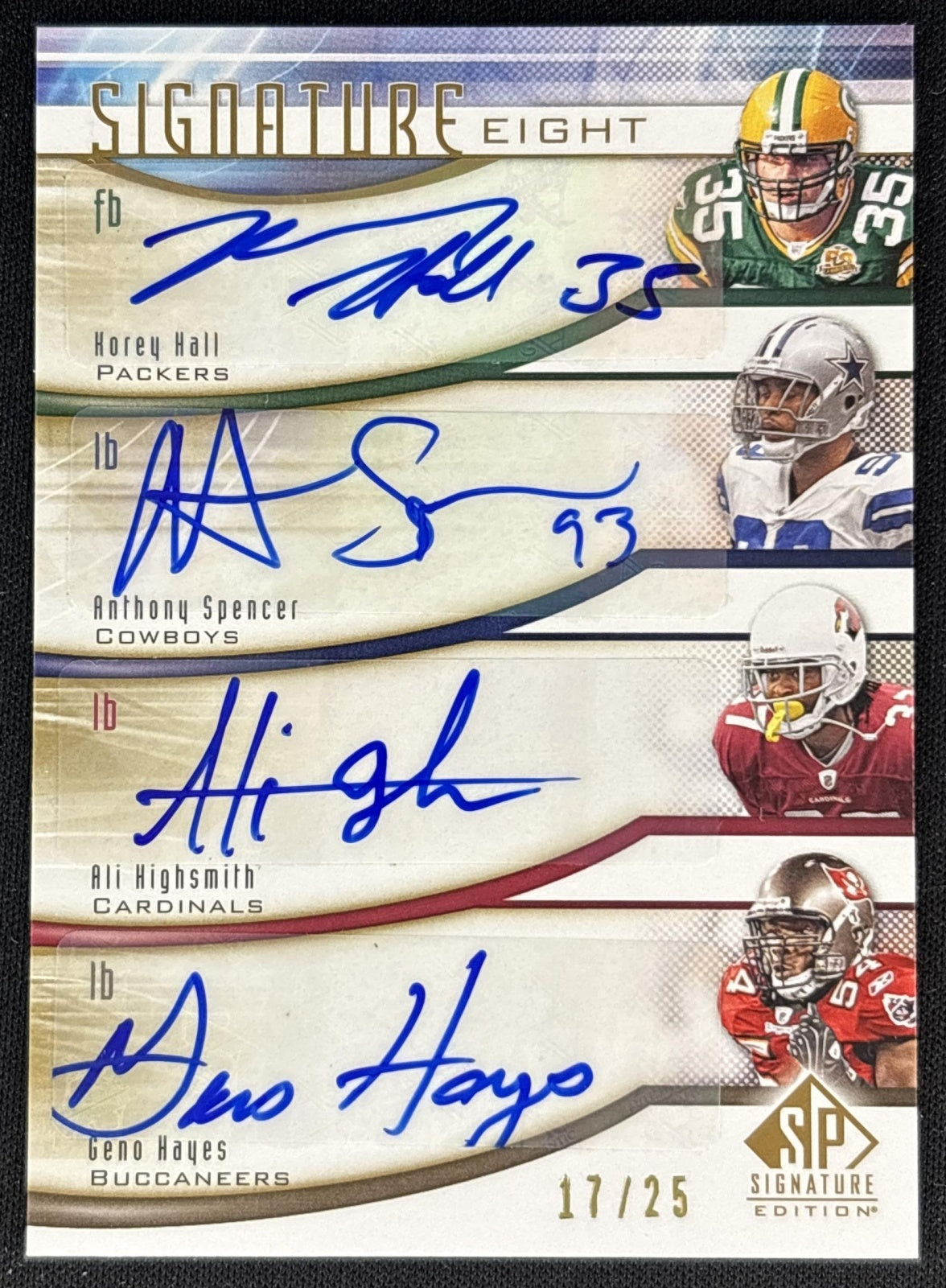 2009 Signature Eight Patrick Willis Auto /25 Packers Cowboys Cardinals Buccaneers 49ers Colts Vikings front