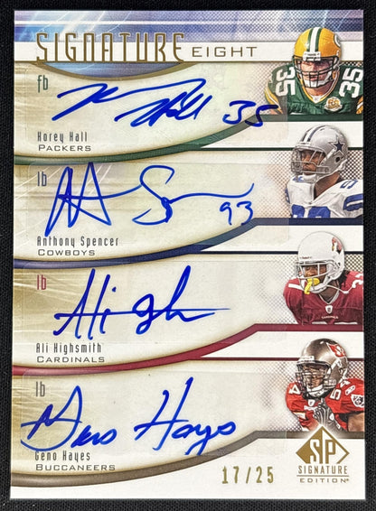 2009 Signature Eight Patrick Willis Auto /25 Packers Cowboys Cardinals Buccaneers 49ers Colts Vikings front