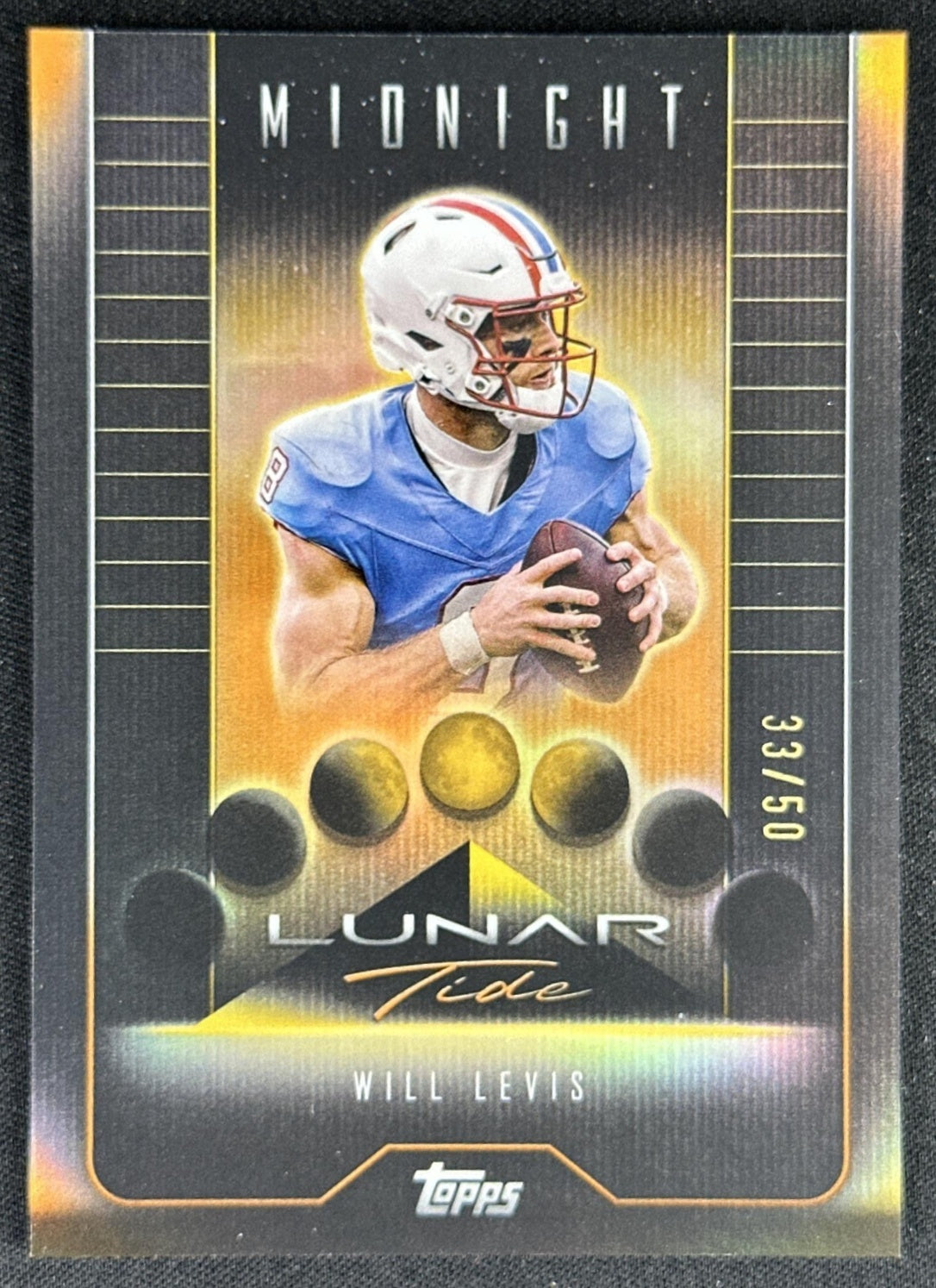 Will Levis 2024 Topps Midnight Lunar Tide Twilight /50 Titans