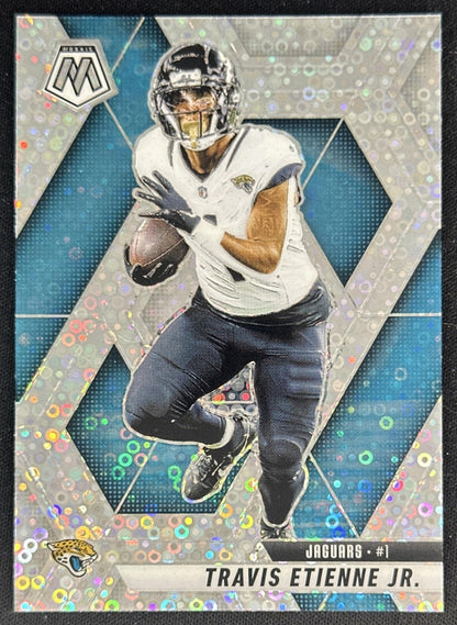 Travis Etienne Jr. 2025 Panini Mosaic No Huddle Silver Prizm Jaguars Sports Trading Cards