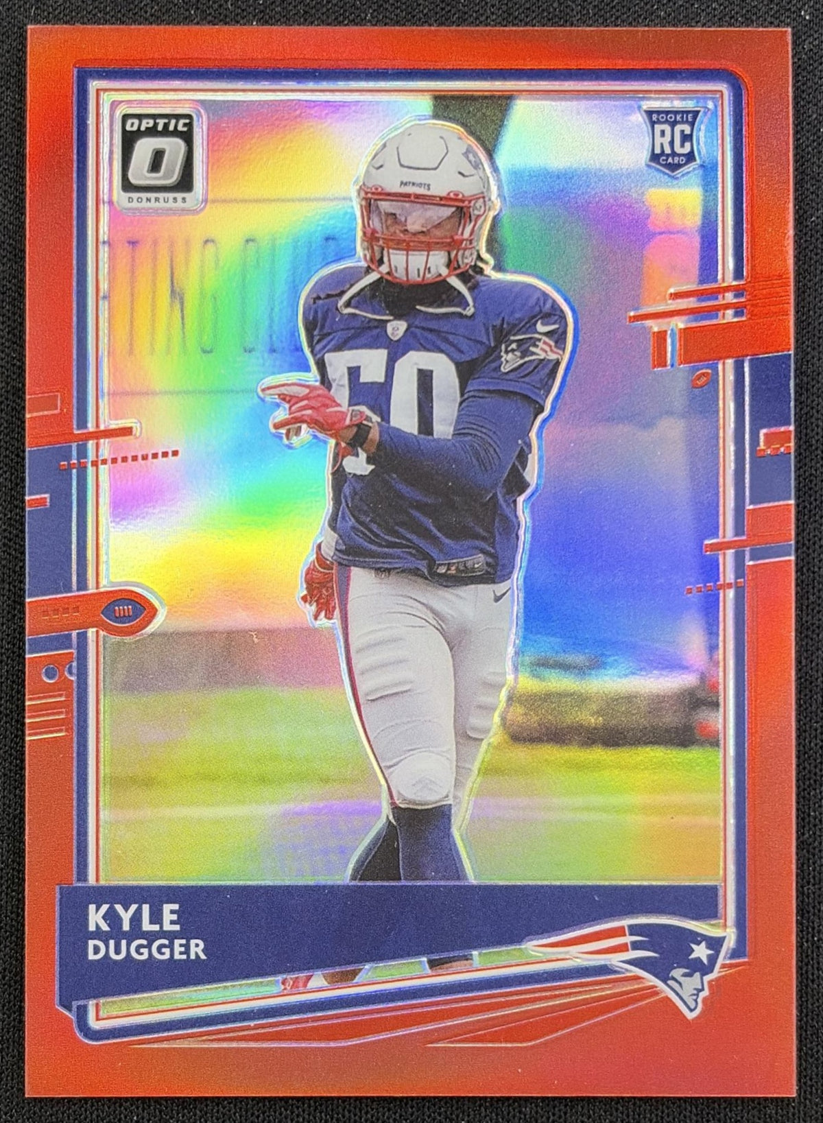 Kyle Dugger 2020 Panini Donruss Optic Red Prizm /99 Patriots
