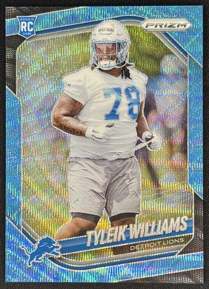 Tyleik Williams 2025 Panini Prizm Blue Wave /230 Lions