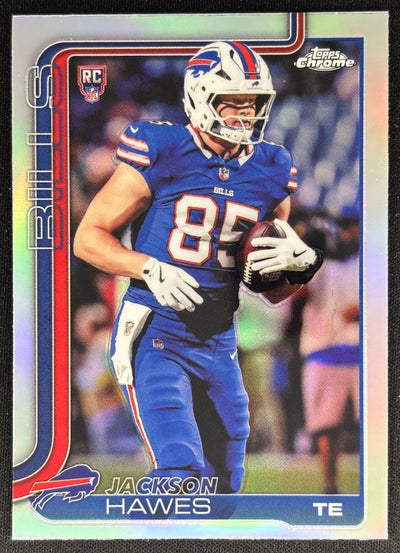 Jackson Hawes 2025 Topps Chrome Rookie Refractor Bills Sports Trading Cards