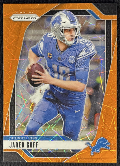 Jared Goff 2024 Panini Prizm Lazer Lions front
