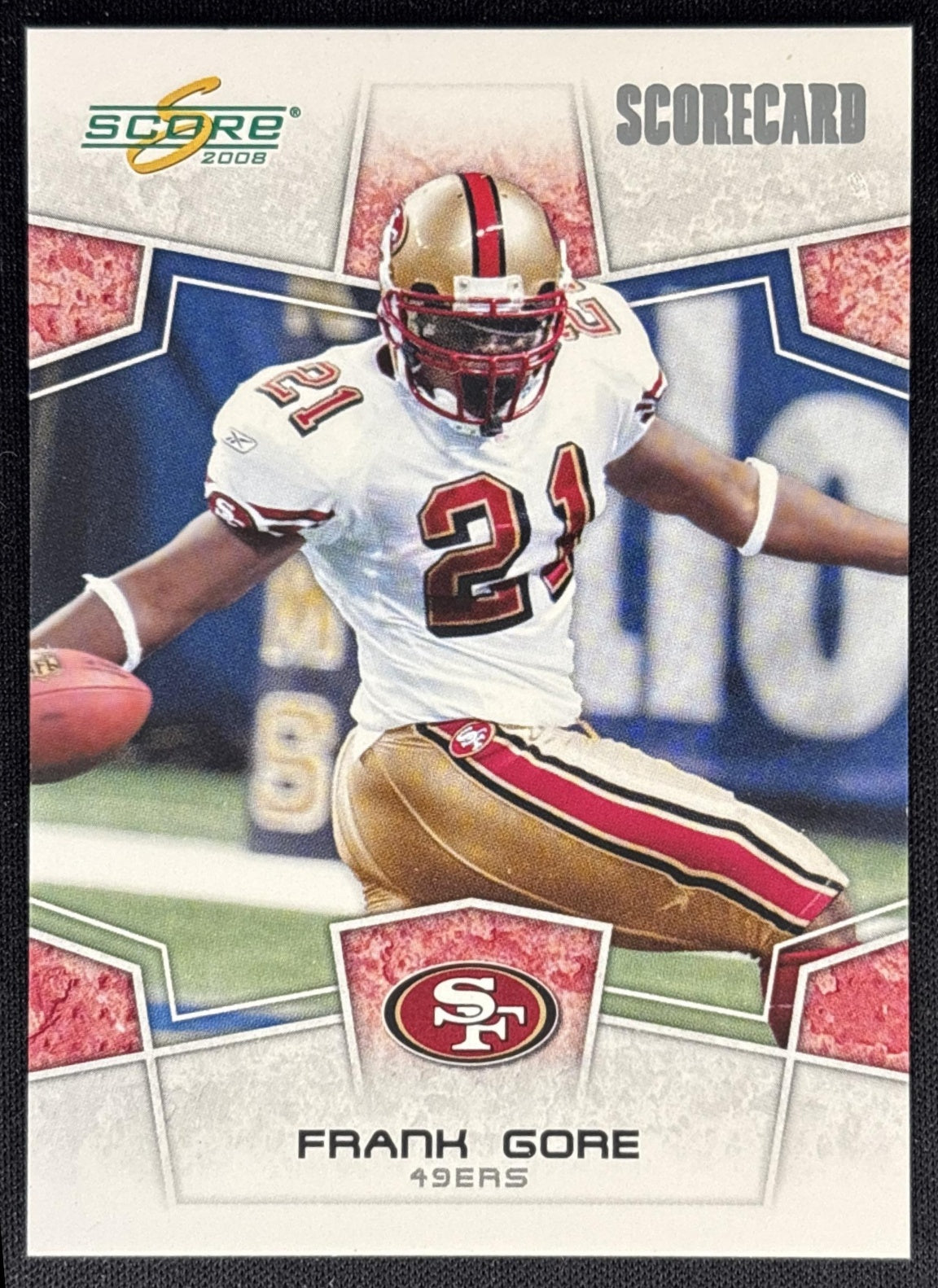 Frank Gore 2008 Score Scorecard /649 49ers front