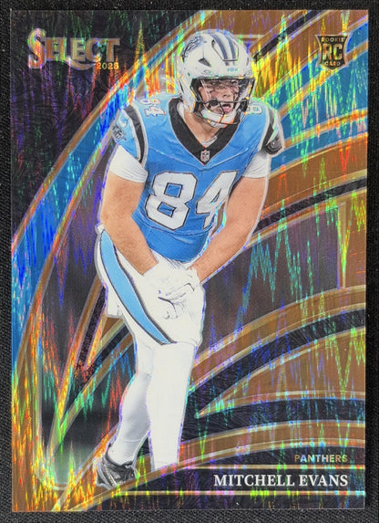 Mitchell Evans 2025 Panini Select Club Level Copper Prizm Shock /899 Panthers front