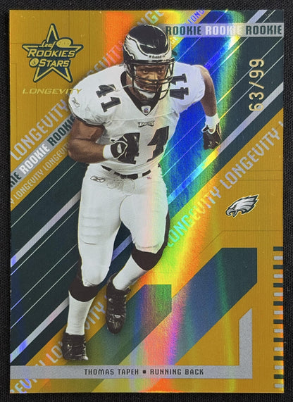 Thomas Tapeh 2004 Leaf Rookies & Stars Longevity Gold /99 Eagles