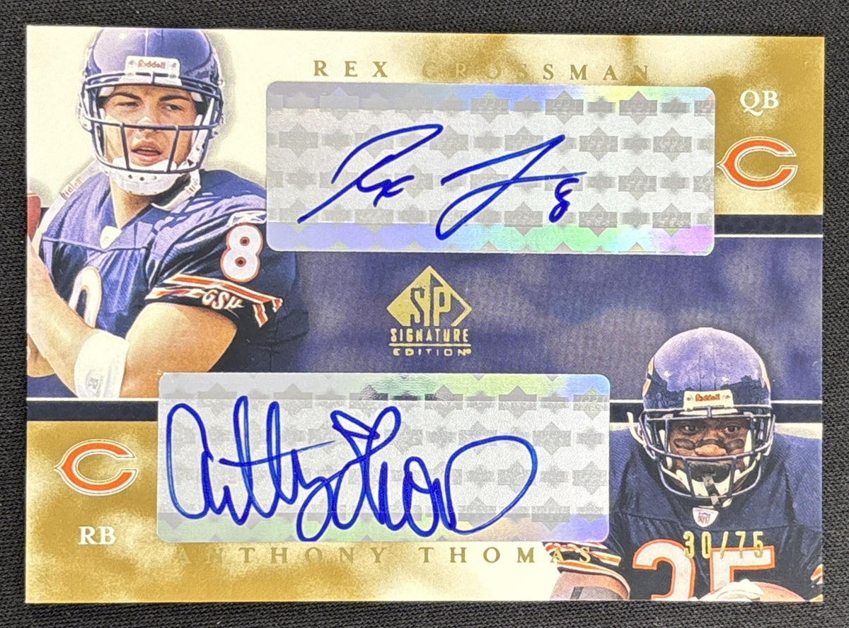 Rex Grossman Anthony Thomas 2003 SP Signature Edition Dual Auto /75 Bears