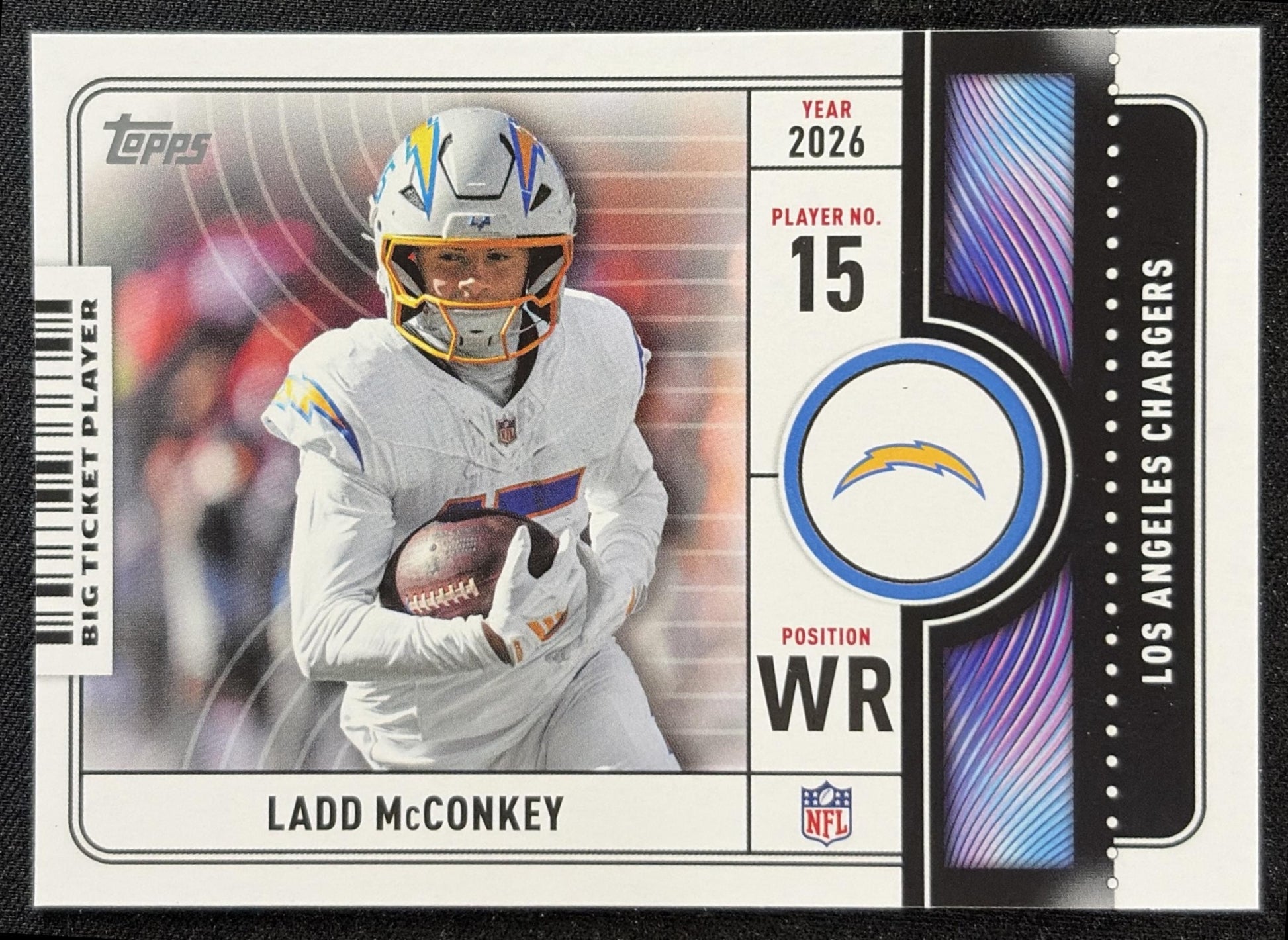 Ladd McConkey 2026 Topps Big Ticket Players Chargers front