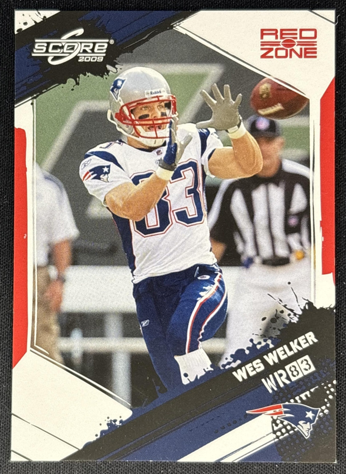 Wes Welker 2009 Panini Score endzone /100 Patriots front