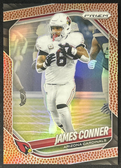 James Conner 2025 Panini Prizm Pigskin /180 Cardinals front