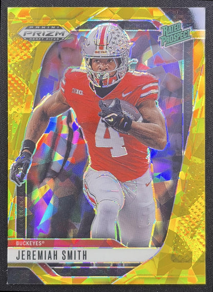 Jeremiah Smith 2025 Panini Prizm Draft Picks Gold Ice Buckeyes