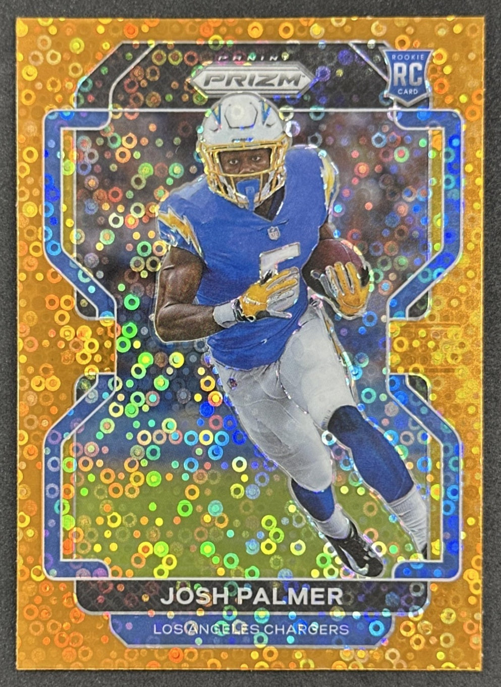 Josh Palmer 2021 Panini Prizm Disco Chargers Bills front sports trading card