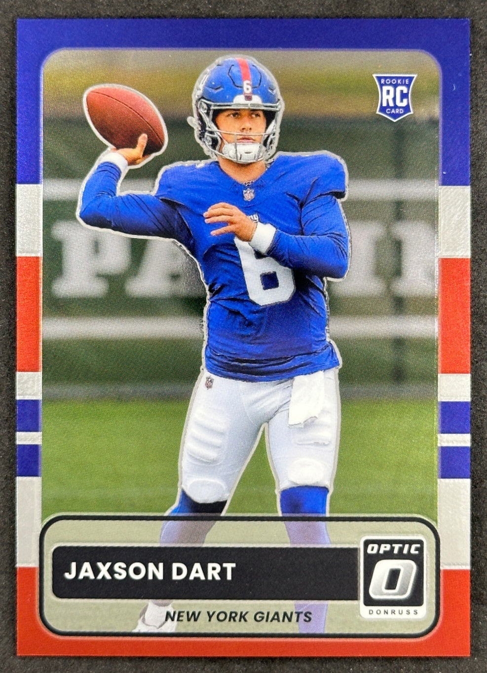 Jaxson Dart 2025 Donruss Optic 2015 Retro Rookie Giants