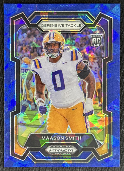 Maason Smith 2024 Panini Prizm Collegiate Draft Picks Blue Ice /99 Tigers