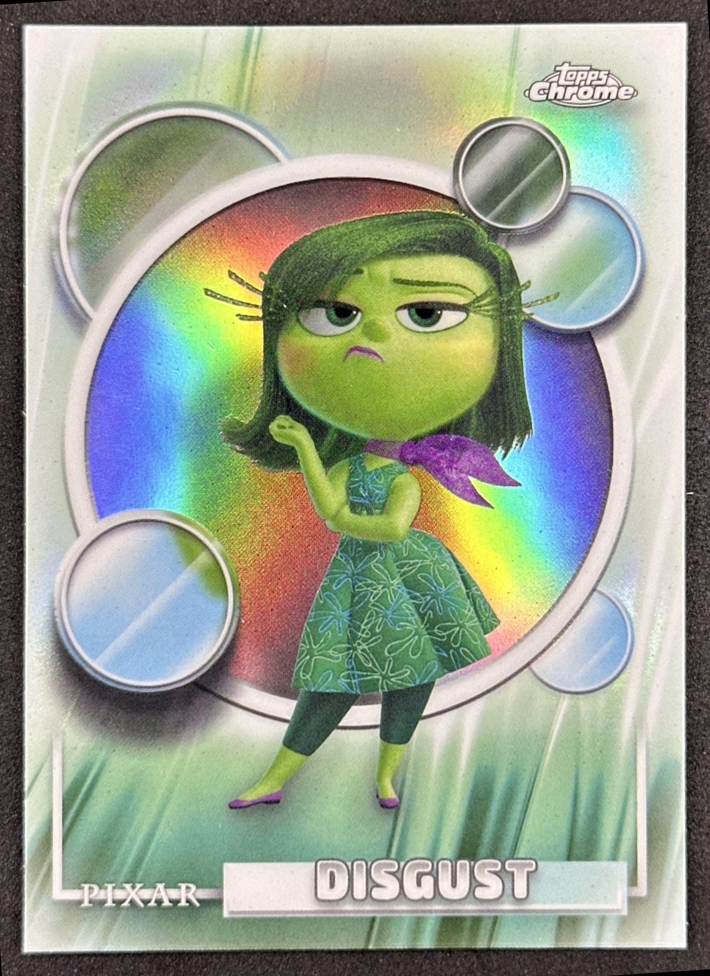 Disgust 2026 Topps Chrome Disney Refractor Inside Out Front