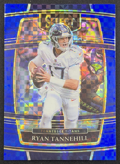 Ryan Tannehill 2021 Panini Select Blue Prizm /199 Titans