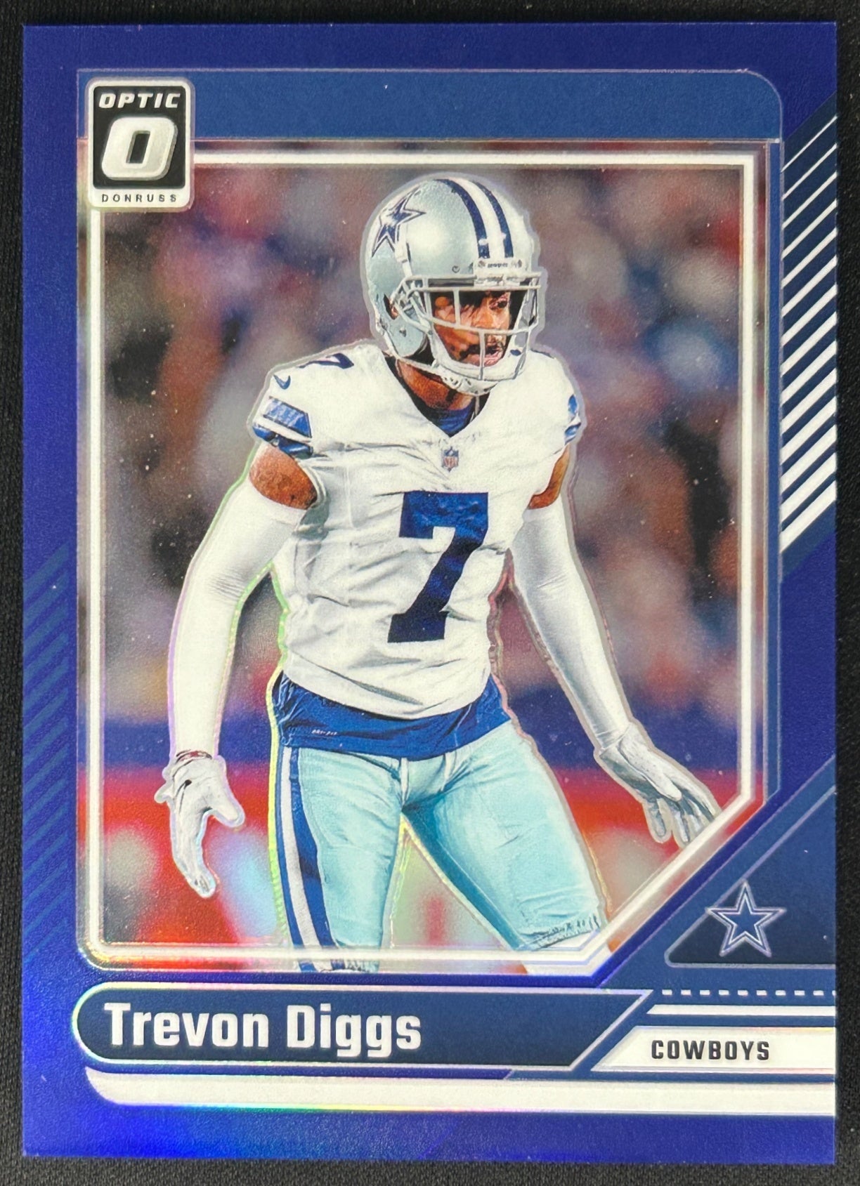 Trevon Diggs 2024 Donruss Optic Blue /199 Cowboys sports trading card