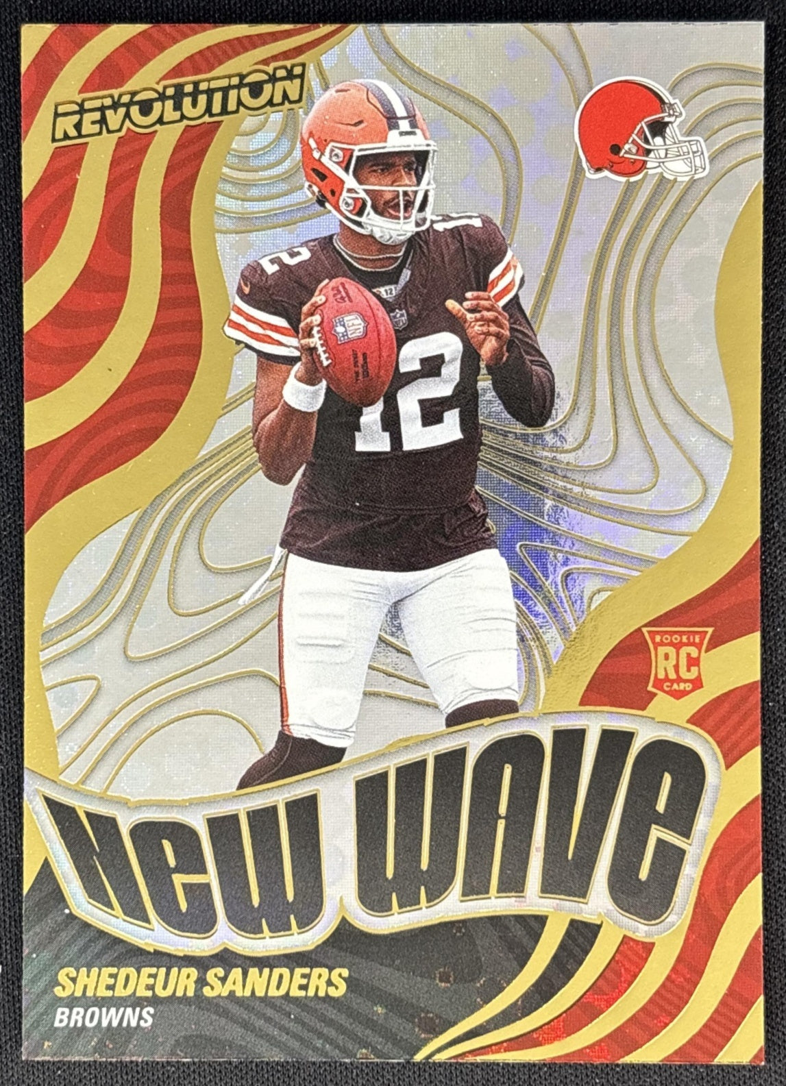 Shedeur Sanders 2025 Panini Revolution New Wave Browns front