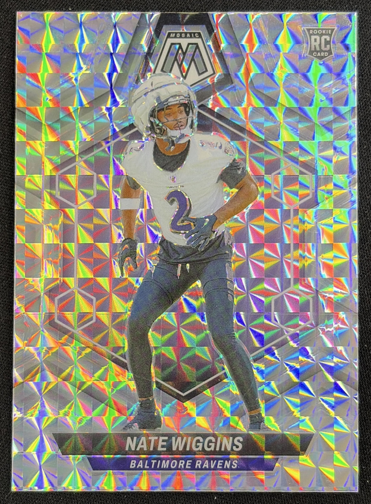 Nate Wiggins 2024 Panini Mosaic Prizm Ravens Sports Trading Card